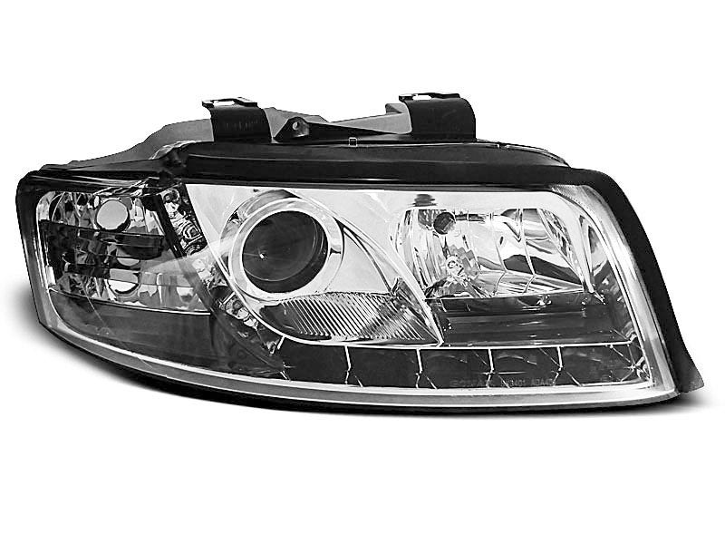 Koplamp units LED DRL Chrome edition geschikt voor Audi A4 B6 - Afbeelding 2