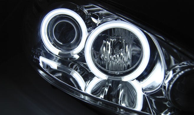 CCFL Angel Eyes koplampen Black geschikt voor Peugeot 206 - Afbeelding 3