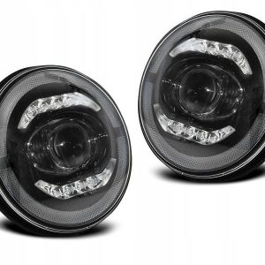 Koplamp units LED Angel Eyes geschikt voor Jeep Wrangler Black