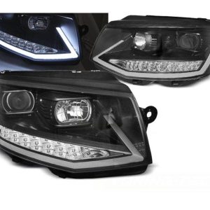 LED Tube koplampen BlackChrome dynamisch knipperlicht geschikt voor VW T6