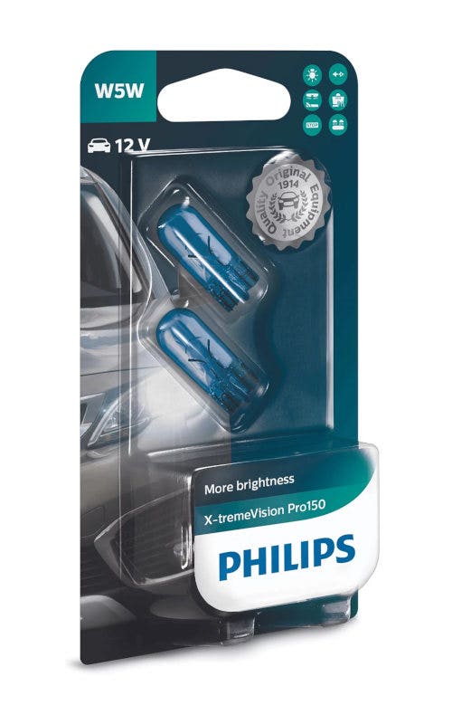 Philips X-tremeVision Pro150 W5W-T10 12961XVPB2 set