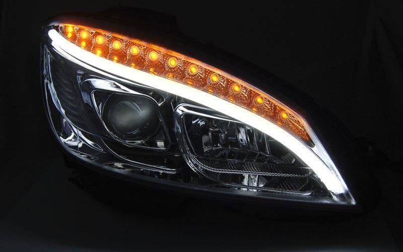 LED Tube koplampen Chrome geschikt voor Mercedes W204 - Afbeelding 3
