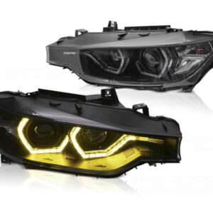 AngelEyes Yellow LED DRL koplampen Black geschiktvoor BMW F30 F31