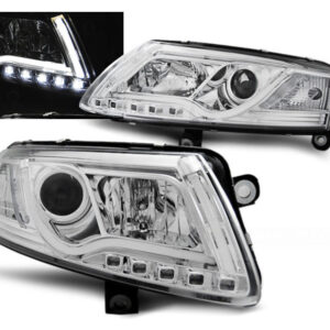 Xenon koplampen TubeLight DRL Chrome geschikt voor Audi A6 C6